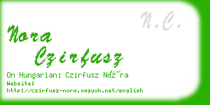 nora czirfusz business card